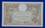 Bancnota Franța 100 franci 1939 Luc Merson VF-XF, 100 francs 1939