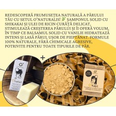 Set ingrijire par O&rsquo;Naturalis &ndash; Sampon solid cu shikakai &amp; ricin + Balsam solid cu vanilie