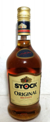 BRANDY stock ORIGINAL, puro distillato di vino, ani 80/90 CL 70 gr 36 foto