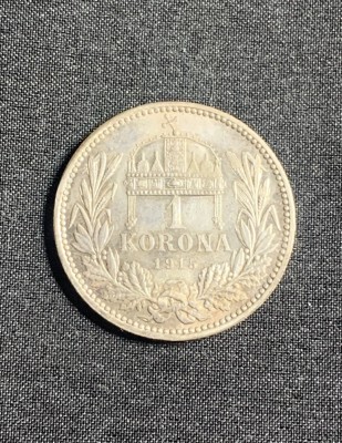 Moneda 1 coroana 1915 Austo Ungaria argint foto