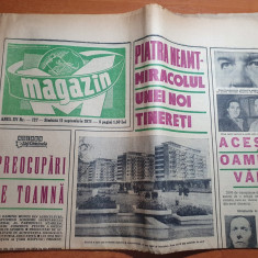 magazin 11 septembrie 1971-art. si foto orasul piatra neamt,cheile turzii