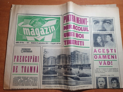 magazin 11 septembrie 1971-art. si foto orasul piatra neamt,cheile turzii foto