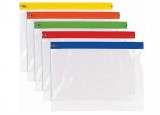 Set 10 Huse pentru documente A4 cu fermoar, multicolor, impermeabila - RESIGILAT