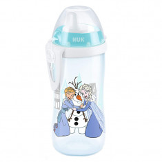 Biberon cu cioc tare 300 ml Nuk First Choice Kiddy Cup Frozen 751243, Albastru foto