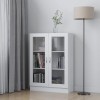 VidaXL Dulap cu vitrină, alb, 82,5 x 30,5 x 115 cm, lemn prelucrat 802750