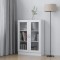 vidaXL Dulap cu vitrină, alb, 82,5 x 30,5 x 115 cm, lemn prelucrat 802750