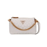 Guess, Elenia, Mini, Geantă textilă crossbody, Piatră, QB867772, Pentru femei