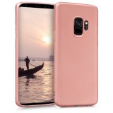 Husa Samsung Galaxy S9 Flippy Luxury Roz-Auriu, Protectie Premium, Eleganta, Plastic, Carcasa