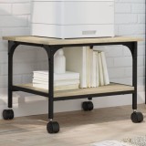 vidaXL Suport imprimantă 2 niveluri stejar sonoma 50x40x38 cm lemn