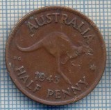 AX 529 MONEDA- AUSTRALIA - HALF PENNY -ANUL 1943 -STAREA CARE SE VEDE