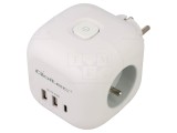 Prelungitor QOLTEC 3 Prize 230VAC 16A Alb 52548