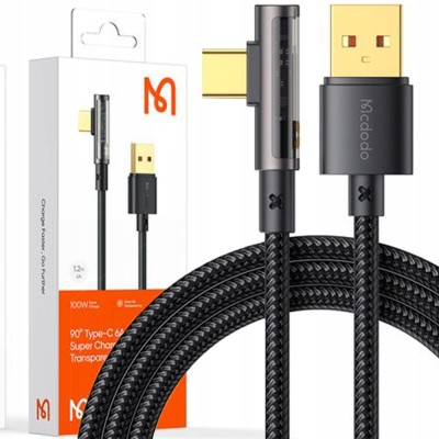 Cablu Prism, Usb-C, &amp;Icirc;nclinat, De Mare Viteză, 100W 6A, 1,2 M, Mcdodo foto