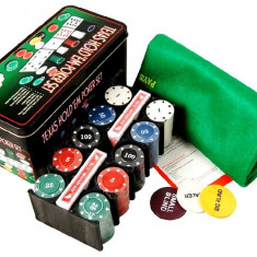 Set poker complet Texas Hold Em 200 jetoane inscriptionate euro pachete carti