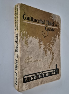 Carte veche 1920 Guide Continental Hotel&amp;#039;s foto