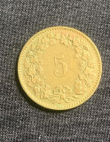 Moneda 5 rappen 1984 Elvetia, Europa