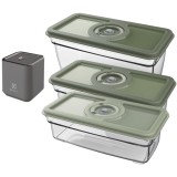 Set vidare EVFK1+ Electrolux Fresh Kit+, 3 recipiente etanșe, Pompa vidare cu acumulator Li-Ion