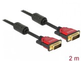 Cablu DVI-D Dual Link 24+1pini ecranat Premium 2m, Delock 84345