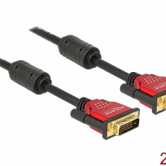 Cablu DVI-D Dual Link 24+1pini ecranat Premium 2m, Delock 84345