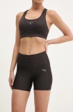 Puma pantaloni scurți de alergare Velocity culoarea negru, neted, high waist, 526590