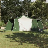 vidaXL Cort Tipi pentru Familie, Verde, pentru 8 Persoane Impermeabil