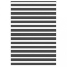 vidaXL Jaluzea tip zebra neagră lățime țesătură 155,9 cm poliester