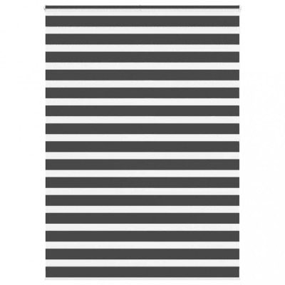 vidaXL Jaluzea tip zebra neagră lățime țesătură 155,9 cm poliester foto