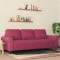 vidaXL Canapea cu 3 locuri, roșu vin, 180 cm, material catifea 359543