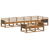 vidaXL Set de canapele de exterior 8 pcs natural Lemn Solid de Acacia 3382657