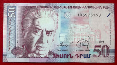 Armenia 50 Dram 1998 UNC necirculata ** foto