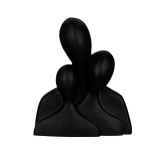 Decoratiune ceramica, Model statuie familie 3 membri, 24.5x29 cm, ATU-084301, Oem