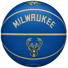 Mingi de baschet Wilson NBA Team City Collector Milwaukee Bucks Ball WZ4016417ID albastru foto