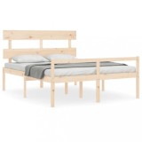 Cumpara ieftin Cadru de pat senior cu tablie, 160x200 cm, lemn masiv