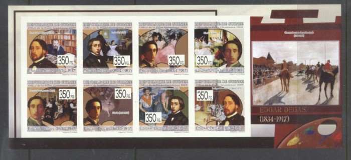 Guinea 2009 Paintings Edgar Degas imperf.sheet MNH DA.130