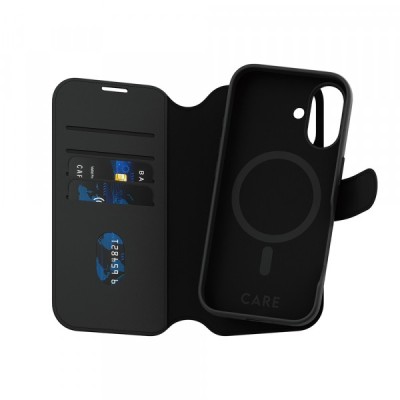 Husa MagSafe pentru Apple iPhone 16, PanzerGlass, Care Feature Tango Two-in-One, Neagra foto
