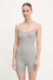 adidas Originals salopetă Essential culoarea gri, cu decolteu rotund, JD1464