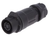 Conector Circular Mufă 12mm 5-PIN Aurit 5A
