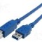 Cablu USB A mufa, USB B mufa, USB 3.0, lungime 1.8m, albastru, VCOM - CU301-018-PB