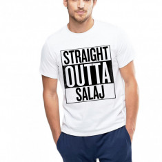 Tricou alb barbati - Straight Outta Salaj - XL