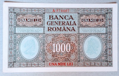 ROMANIA 1000lei 1917 UNC foto