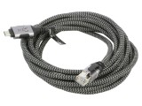 Cablu USB 3.1 RJ45 mufă,USB C mufă nichelat 3m negru și gri