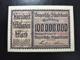 GERMANIA BAVARIA 100.000.000 MARCI 1923 UNC