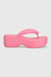 Melissa slapi MELISSA FREE PLATFORM AD femei, culoarea roz, cu platforma, M.33772.F659
