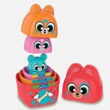 Jucarie educativa 2 in 1 cu animalute, Set 4 buc, Multicolor, CMCLASS