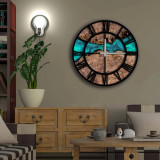 Ceas de perete, 5050MS-092, MDF, &oslash;50 cm, Multicolor, Home Art