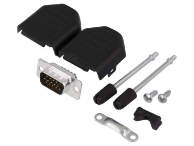 Mufă D-Sub HD 15-PIN pentru Lipire pe Cablu - Set Complet foto
