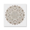 Șablon Mandala Harmony 200x200mm, 0.7mm, Refolosibil MXSP7011, Decorativ Perete, PVC Alb