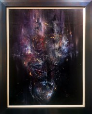 Pictura de colectie inramata vas cu flori oniric gothic incandescent Kloska foto