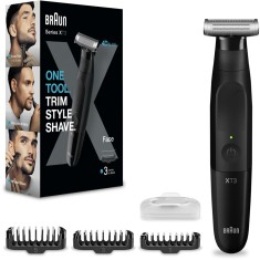 Aparat hibrid de barbierit si tuns pentru barbati Braun Series X XT3100 Wet&amp;amp;Dry, lama 4D, 3 piepteni, 1 capac, husa, Negru