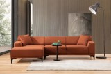 Cumpara ieftin Colțar Petra Portocaliu 145x250x69 cm