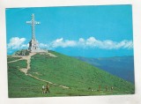 Bnk cp Muntii Bucegi - Crucea de pe Caraiman - uzata - marca fixa, Circulata, Printata, Prahova